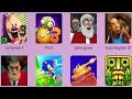 Santa Granny,Scary Neighbor 3D,Ice Scream 3,Scary Teacher 3D,Sonic Dash,Temple Run 2,Tank Stars,PvZ3