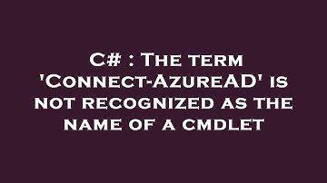 C# : The term 