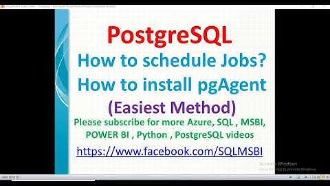 Postgresql Tutorials | how to install pgagent in postgresql | pgAgent Installation |jobs in postgres