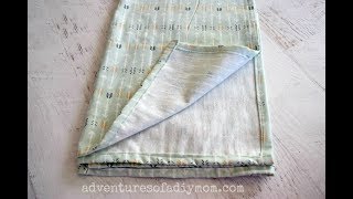 How to make baby receiving blankets | How to sew DIY baby blankets tutorial