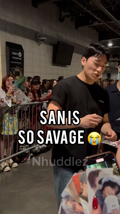 WHYD HE SAY THAT?! (cr nhuddlez) 😂😭 San's so funny lmao #ateez #ateezsan #choisan #san #kpop