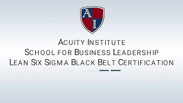 Lean Six Sigma Black Belt Certification