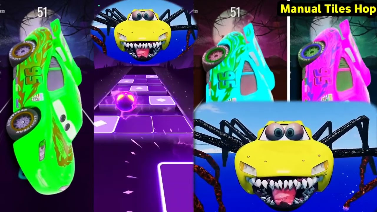 🏎️ TOP Cars Cruz Ramirez coffin dance megamix compilation in Tiles Hop EDM rush with Beamng.drive 🎯