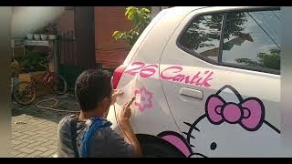 ############cutting stiker hello Kitty dimobil ayla