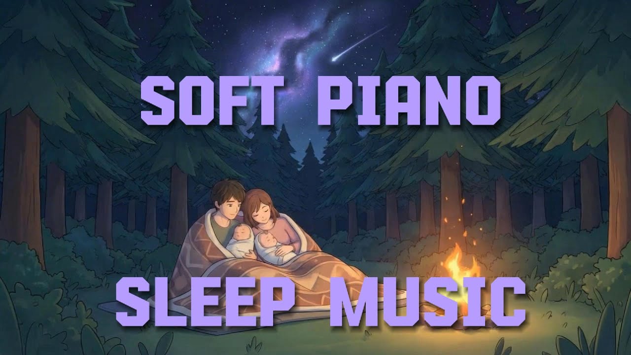 Soft Piano Baby Sleep Music ⭐Gentle Lullabies for Deep Sleep Calming Galaxy Sky - Music for sleeping