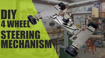 How to Make Four Wheel Steering Mechanism Mechanical Project