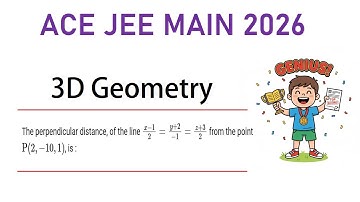 Perpendicular Distance of the Line (x-1)/2 = (y+2)/-1 = (z+3)/2 | Vectors 3D Geometry Jee Mains Pyqs