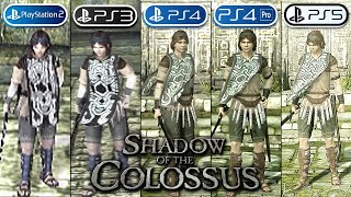 Shadow of the Colossus | PS2 vs PS3 vs PS4 vs PS4 Pro vs PS5 | Graphics Comparison (Side by Side) 4K