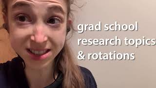 Grad school research topics and lab rotations