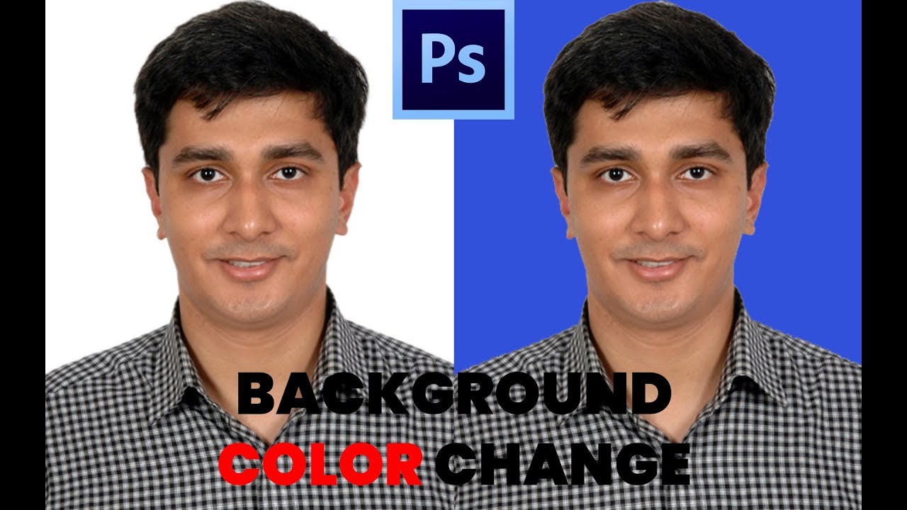 Blue Background Passport Size Photo in Photoshop | Photoshop Tutorials |  Background removing - YouTube