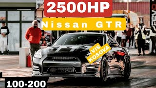 2500HP Nissan GTR(Vis Kosova) Test 100-200kmh MAP9