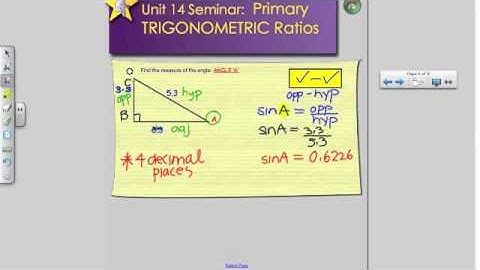 MPM2D Unit 14 Part IV- Introduction to Trigonometry