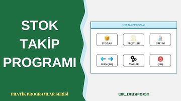 Excel Stok Takip Programı | Üretim Takip Programı | Depo Takip Programı | Mrp Programı | ExcelVba35
