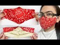 DIY 3D PLEATED Face Mask! NO FOG on Glasses REVERSE fold face mask