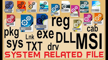 understanding System Related file standard extension format
