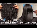 NATURAL HAIR UPDATE: DIY SILK PRESS + NEW HAIR TOOLS | JENISE ADRIANA