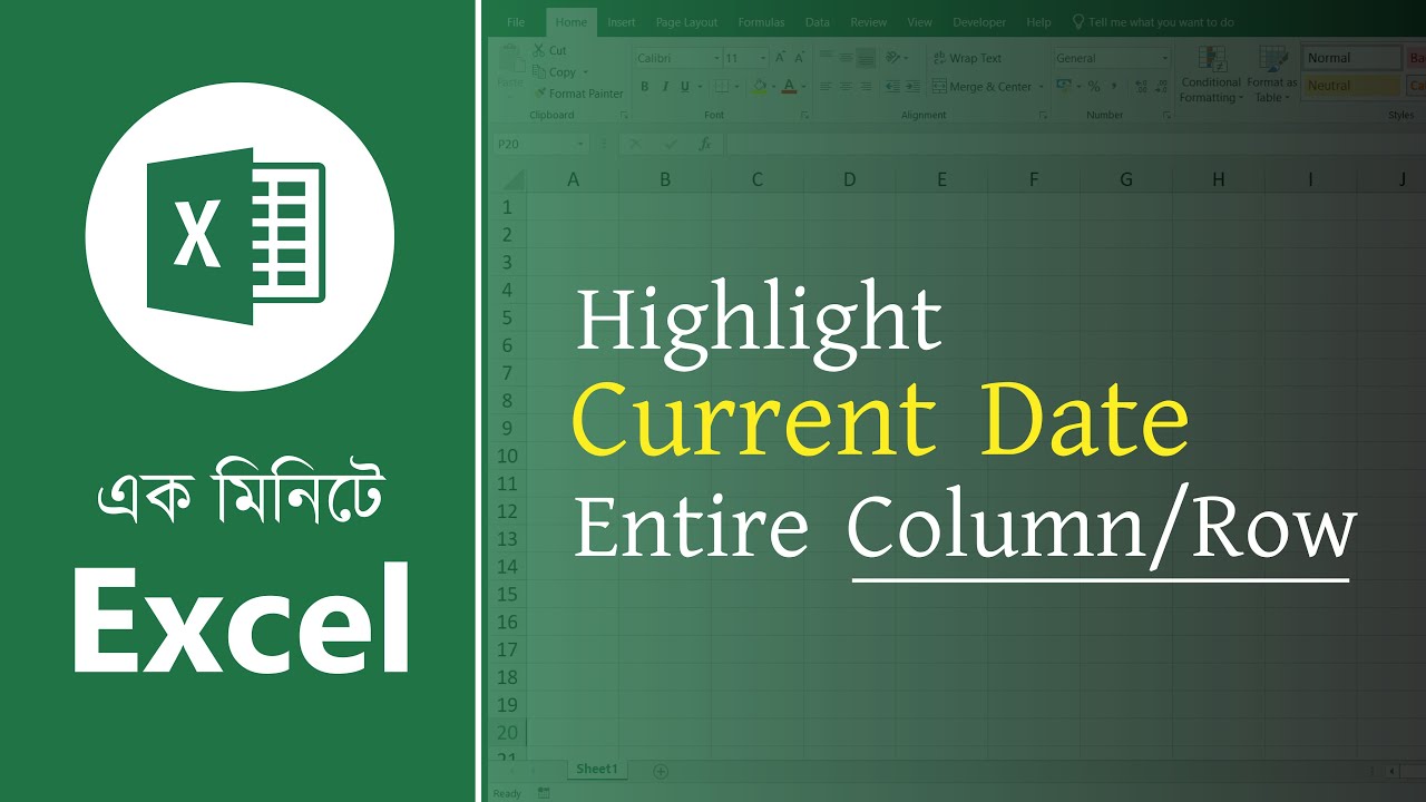 How To Highlight Current Date Column And Row In Microsoft Excel YouTube how-to-highlight-current-date-column-and-row-in-microsoft-excel-youtube