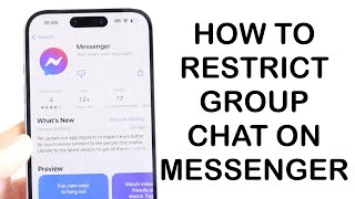 How To Restrict Group Chat On Messenger! (2024)