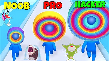 Noob vs Pro vs Hacker In Layer Man | Oggy and Jack #Layerman