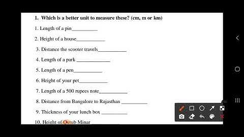 class 4 maths, chapter Long and Short, use of cm,m,km