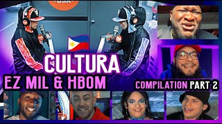 Ez Mil and HBOM perform Cultura LIVE on the Wish USA Bus | 🇵🇭 Reaction Video Compilation - Part 2