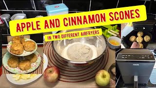 Apple & Cinnamon scones in two cosori air fryers.