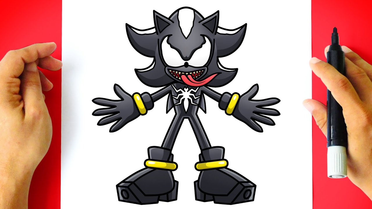 Como DESENHAR o SHADOW do SONIC 2 - Cómo DIBUJAR a SHADOW de SONIC