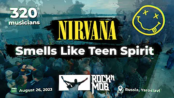 NIRVANA– SMELLS LIKE TEEN SPIRIT. 320 musicians #Rocknmob #Yaroslavl