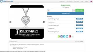 Certified 0.5 CTW Diamond Heart Halo Necklace On PoliceAuctions.com