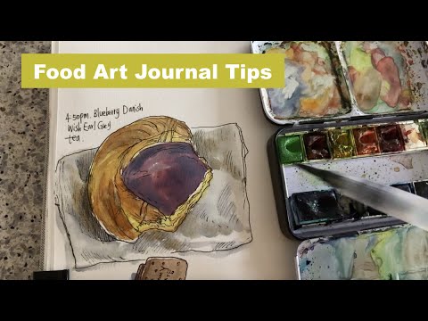 20 Minute Food Journals in Sketchbook: Pen and Watercolors by Becky Cao ...