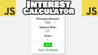 Build a JS compound interest calculator 💰