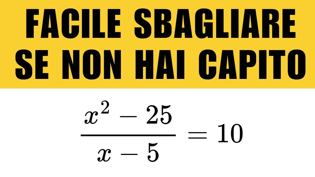Facile sbagliare se non hai capito davvero | Un'equazione insidiosa