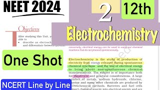 Electrochemistry NCERT Line By Line in One Shot | NCERT Highlights #neet2024 #chemistryneet #class12