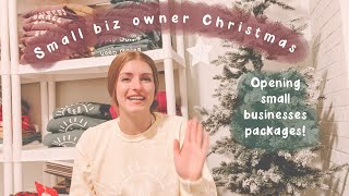 Small Business Owner Christmas Package Opening 2020