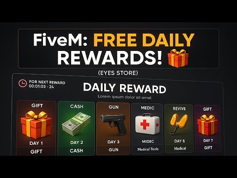 [QBCore - ESX] FiveM DailyReward Script - Setup & Showcase | Eyes Store ...