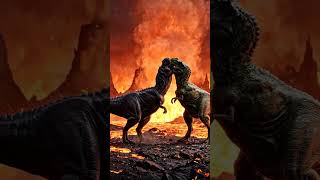 T-Rex fight with T-Rex  comment in win