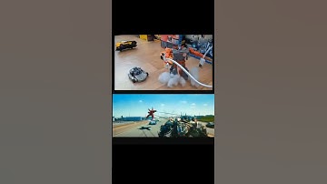 Stop motion Transformers Bumblebee mirage & sideswipe vs decepticons course poursuit