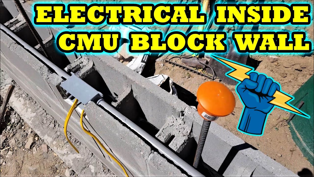 Electrical Conduit Through Cinder Block