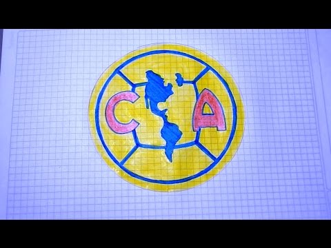 Cómo dibujar el escudo oficial del América de Mexico - YouTube