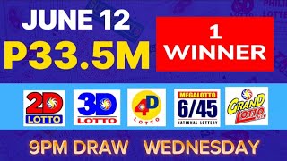 9PM LOTTO RESULTS TODAY JUNE 12 2024 (Complete Details)