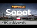 Walking in SOPOT / Poland - Monte Cassino to Pier - 4K 60fps (UHD)