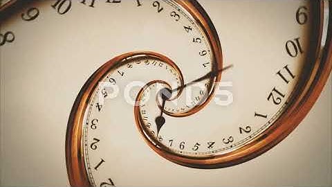 rotating spiral of clock from numbers abstract seamless animation