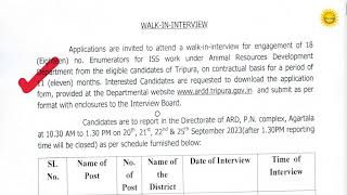 ARDD Tripura Recruitment 2023: 18 Enumerator Vacancy | TPSC Miscellaneous Election Inspector-16 post by Tripura Affairs and Blog 1,650 views 6 months ago 6 minutes, 16 seconds