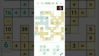 Cross Maths level 12  #shorts #maths #puzzle #sudoku #games #games #cross #soduku screenshot 3