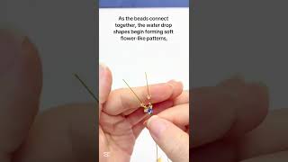 Water Drop Tear Flower Bracelet Tutorial 💧🌹 | Elegant Four-Prong Crystal DIY Bracelet