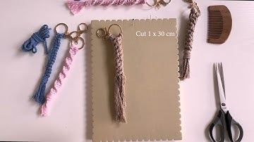 DIY Macrame Basic Keychain 3: Step-by-Step Tutorial