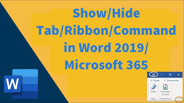 How to Hide or Show Ribbon in Microsoft Word