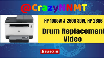 How to replace drum Hp tank 1005, 1005w, 2606dn, 2606sdw, laser tank printer