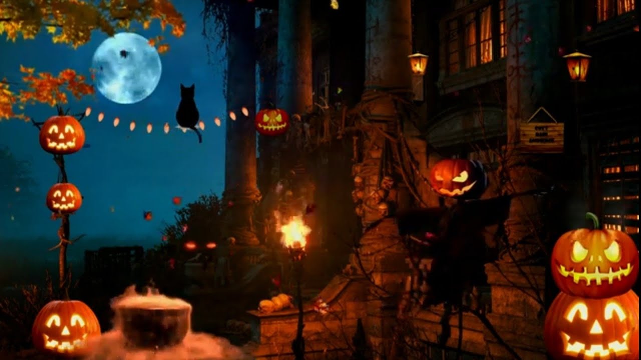 Halloween Haunted Ambience - Halloween Night Ambience - Spooky Ambience ...