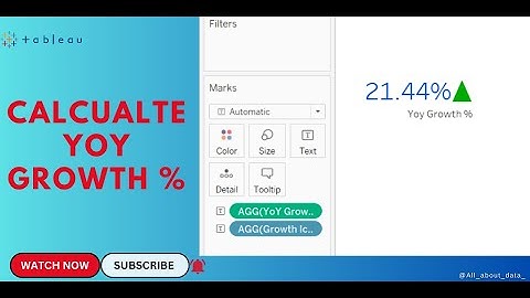 How to calculate the YoY Growth % in tableau | #tableau